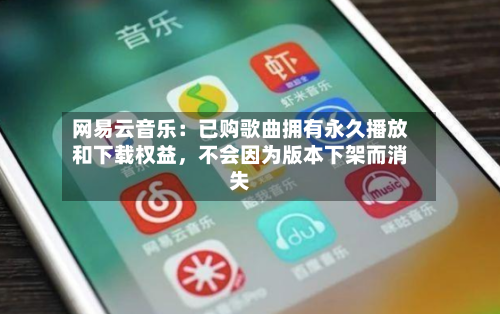 网易云音乐：已购歌曲拥有永久播放和下载权益，不会因为版本下架而消失