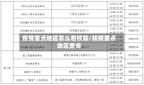 疫情重点地区怎么看核酸/防疫重点地区查询