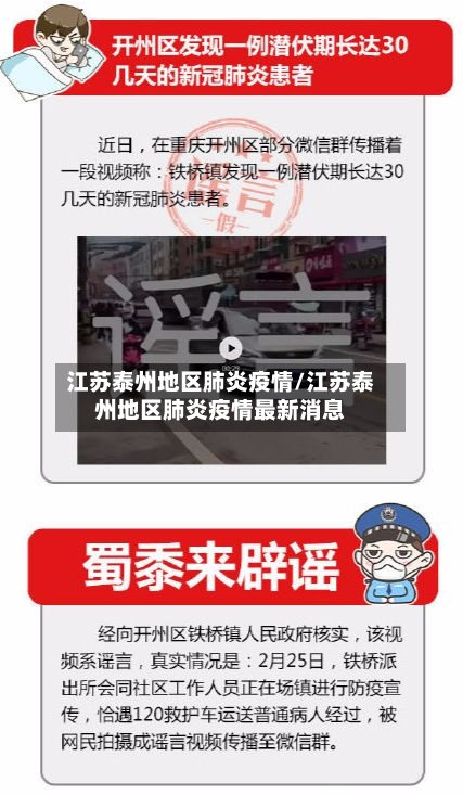 江苏泰州地区肺炎疫情/江苏泰州地区肺炎疫情最新消息