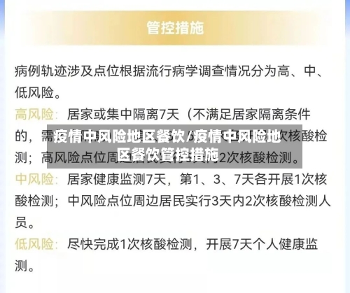 疫情中风险地区餐饮/疫情中风险地区餐饮管控措施