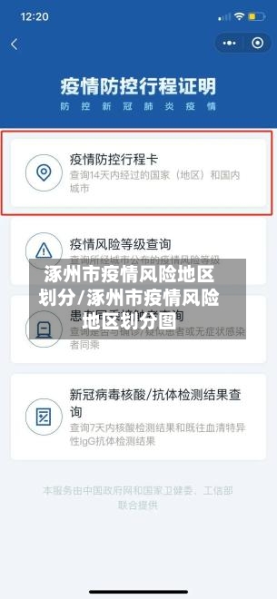 涿州市疫情风险地区划分/涿州市疫情风险地区划分图
