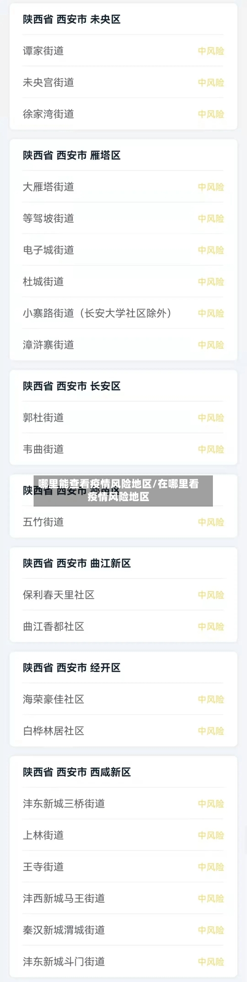 哪里能查看疫情风险地区/在哪里看疫情风险地区
